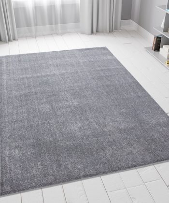 Light Grey Plain Solid Rug