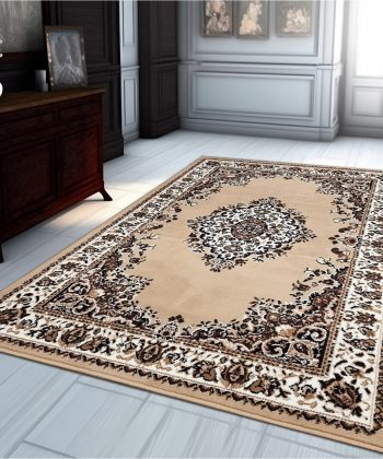 Traditional Rug Beige Vintage Classic Design