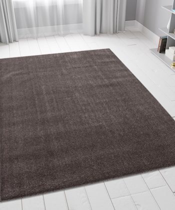 Brown Mocca Plain Solid Rug