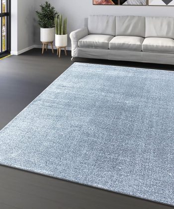 Grey Silver Plain Rug