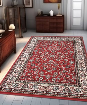 Traditional Oriental Rug Red Soft Carpet