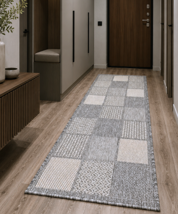Tradirional interior grey rug