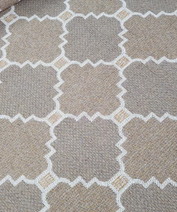 Trellis Rug Taupe Brown close1