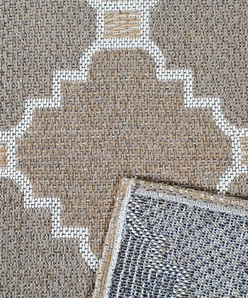 Trellis Rug Taupe Brown close2