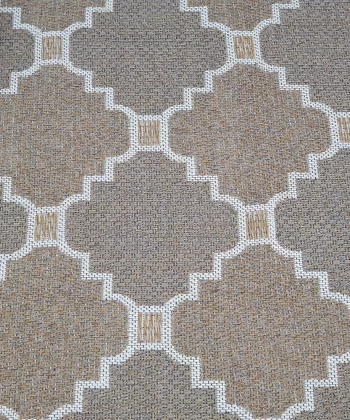 Trellis Rug Taupe Brown close3