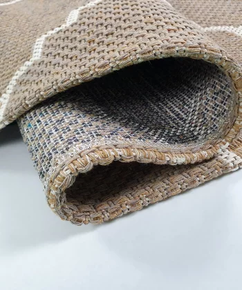 Trellis Rug Taupe Brown close5