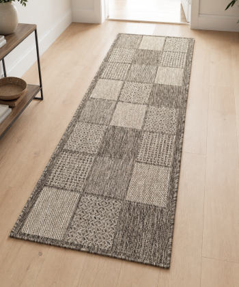 Vista85TaupeBrownCheck Runner - Interior