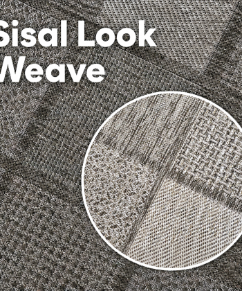 Vista85TaupeBrownCheck Sisal Look Weave